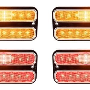 (Set/4) Clear Lens Red & Amber LED Side Marker Lights For 1968-1972 Chevy Truck - GoodSpeedUSA