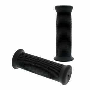 Black Motorcycle Grip Set For 1" Handlebars - Jackhammer Style - GoodSpeedUSA