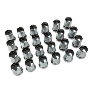 (24pc) Chrome 13/16" Hex Factory Style Bulge Gorilla Lug Nuts 14x1.5 Threads - GoodSpeedUSA