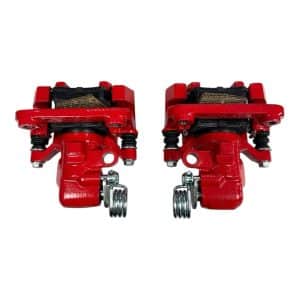LH & RH Red Rear Brake Calipers w/ Pads For 1994-1998 Ford Mustang - GoodSpeedUSA