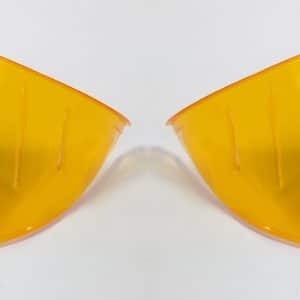7" Yellow Headlight / Headlamp Light Bulb Visors - Trim Ring Cover / Insert - GoodSpeedUSA