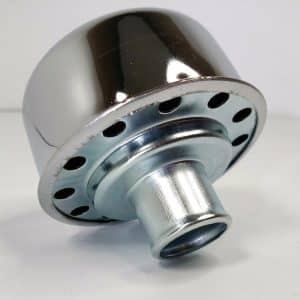 Chrome Round Push In Breather, 1" Neck for 1-1/4" Hole on Valve Cover - GoodSpeedUSA