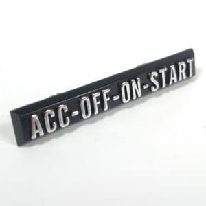 Ignition Plate Emblem for 1969-72 Chevy GMC Trucks, Dash Label ACC-OFF-ON-START - GoodSpeedUSA