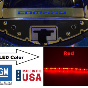 Carbon Fiber Front Header Plate w/ Red LED "CAMARO" Logo For 2016-2020 Camaro - GoodSpeedUSA