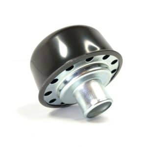 Black Steel Round Push In Breather, 1" Neck for 1-1/4" Hole on Valve Cover - GoodSpeedUSA