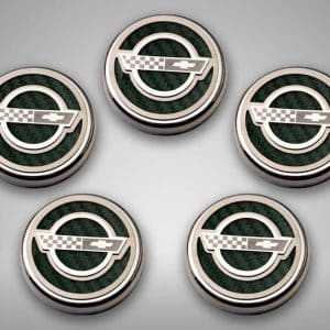 American Car Craft C4 Corvette Fluid Cap Cover Set Auto Trans Black Carbon Fiber - GoodSpeedUSA