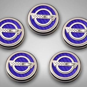 American Car Craft C4 Corvette Fluid Cap Set Auto Trans Purple Carbon Fiber - GoodSpeedUSA