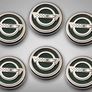 American Car Craft C4 Corvette Fluid Cap Cover Set Manual Trans Brushed Black - GoodSpeedUSA