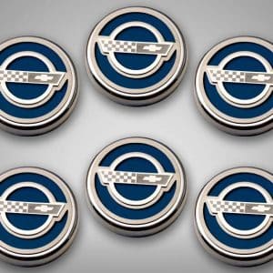 American Car Craft C4 Corvette Fluid Cap Cover Set Manual Trans Dark Blue Solid - GoodSpeedUSA