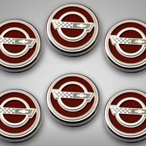 American Car Craft C4 Corvette Fluid Cap Cover Set Manual Trans Garnet Red - GoodSpeedUSA