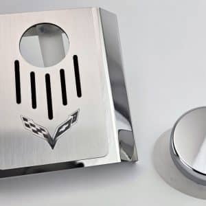 Master Cylinder Cover – 2014–2019 C7 Corvette Manual – Solid Black Inlay - GoodSpeedUSA