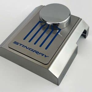 Master Cylinder Cover STINGRAY – 2014–2019 C7 Corvette Manual – Dark Blue - GoodSpeedUSA