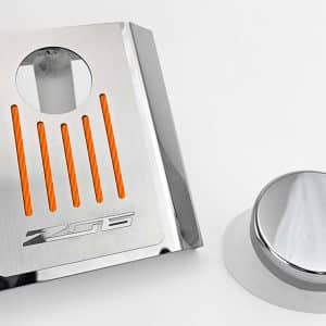 Master Cylinder Cover “Z06” – 2014–2019 C7 Corvette Manual – Orange Carbon Fiber - GoodSpeedUSA