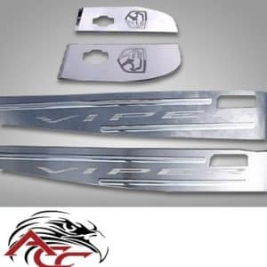 Door Sills 'VIPER' Etched – 1992–2002 Dodge Viper – Polished Stainless Steel - GoodSpeedUSA