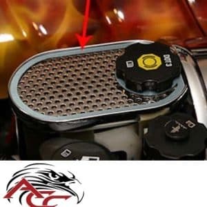 Brake Master Cylinder Cover w/Cap – 1997–2004 C5/Z06 Corvette – Perforated SS - GoodSpeedUSA