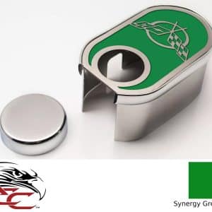 Master Cylinder Crossed Flags Cover w/Cap – 1997–2004 C5 Corvette – Solid Green - GoodSpeedUSA