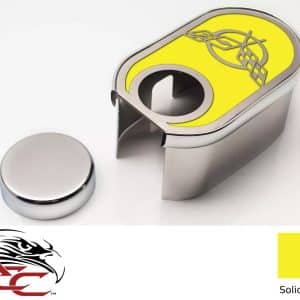 Master Cylinder Crossed Flags Cover w/Cap – 1997–2004 C5 Corvette – Solid Yellow - GoodSpeedUSA