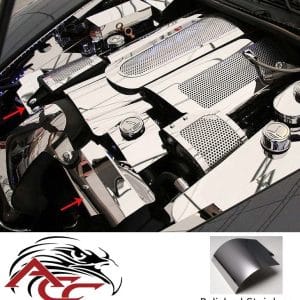Radiator Cover Component – 2008–2013 C6/GS Corvette – Polished Stainless – Qty 2 - GoodSpeedUSA