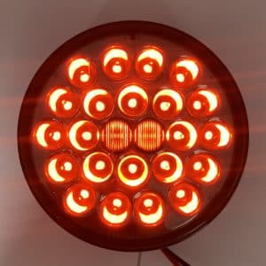 4" Round Pearl Red LED Stop, Turn & Tail Light w/ Smoked Lens - S/T/T - GoodSpeedUSA