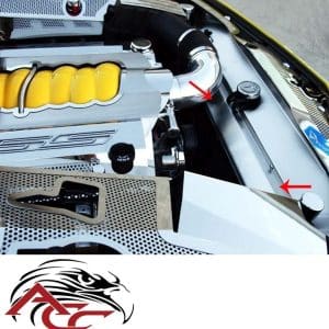 Radiator Cover Kit w/Extensions – 2010–2015 Camaro – Offset Cap – Polished - GoodSpeedUSA