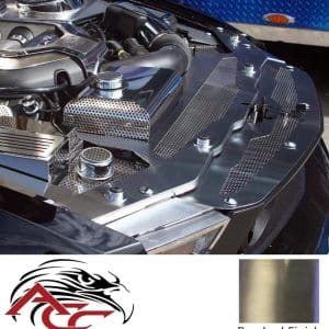 Radiator Cover Perforated – 2010–2012 Ford Mustang GT – Brushed Stainless Steel - GoodSpeedUSA