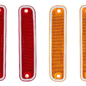 Set 1973-1980 Chevrolet & GMC Truck Amber & Red Side Marker Lights w/ Trim - GoodSpeedUSA