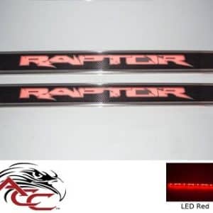 Door Sills Carbon Fiberglass LED Red – 2010–2014 Ford Raptor – Qty 2 - LED Red - GoodSpeedUSA
