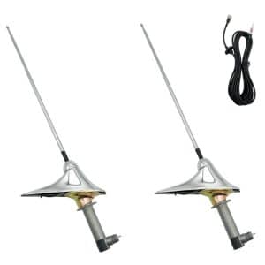 Pair Rear Radio Antenna Assemblies w/ Cable For 1958 Chevy Full Size Car - GoodSpeedUSA