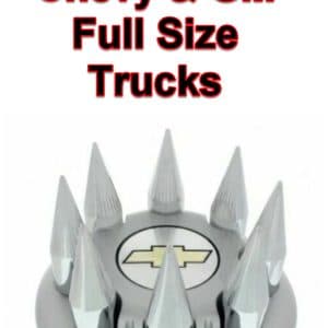 Set/32 Chrome Spike Wheel Lug Nut Covers 2003-2015 Chevy/GMC Full Size Truck - GoodSpeedUSA