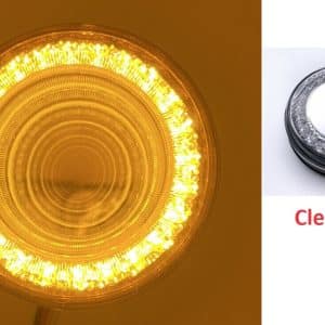 4" Round Amber LED/Clear Lens "MIRAGE" Parking Turn Signal Clearance Light - GoodSpeedUSA