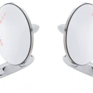 Side Rear View Mirrors LED Signals 1 Convex, 1 Flat for 1955-1957 Chevy Bel Air - GoodSpeedUSA