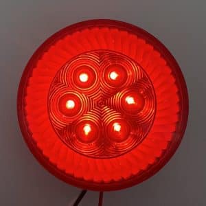 4" Round LED "TURBINE" Stop, Turn & Tail Light - Red LED/Red Lens - S/T/T - GoodSpeedUSA