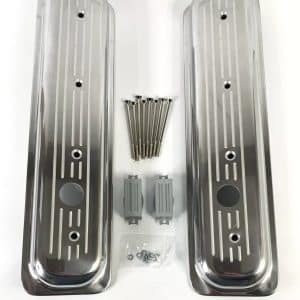 Center Bolt Valve Covers For SBC 305 5.0L & 350 5.7L - Polished Ball Milled - GoodSpeedUSA