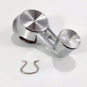 (1) 1961-1966 Chevy Chrome Vent Window Crank Handle Double Arm Chrome Knob - GoodSpeedUSA