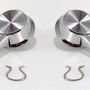Pair 1961-66 Chevy Chrome Vent Window Crank Handles Double Arm Chrome Knobs - GoodSpeedUSA