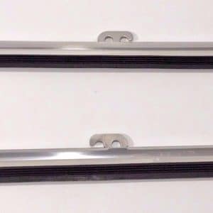 Pair 9" Polished Stainless Steel Front Windshield Hook Type Wiper Blades - GoodSpeedUSA