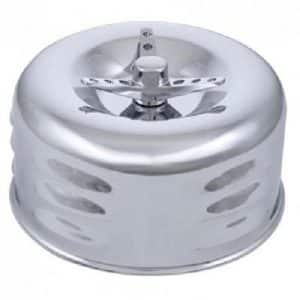 Chrome Louvered 2 BBL Barrel Air Cleaner w/ Tri-Bar Nut & 2 5/8" Neck - GoodSpeedUSA
