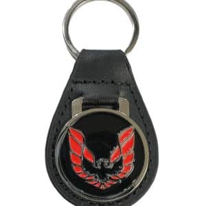 Red Pontiac Firebird Trans Am Leather Keychain Ring Fob - GoodSpeedUSA