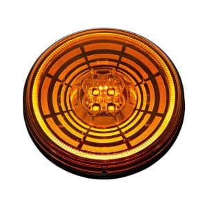 4" Round Amber LED/Amber Lens "Abyss" Parking Turn Signal Clearance Light - GoodSpeedUSA
