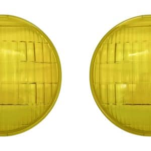 Pair Amber Glass Fog Light Lamp Lenses For 1940 Chevy - GoodSpeedUSA