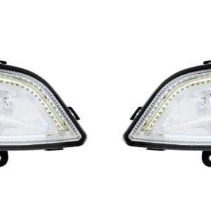 Pair Chrome Full LED Fog Lights Lamps For 2018-2024 Freightliner Cascadia - GoodSpeedUSA