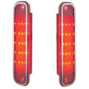 Pair Rear Red LED Clear Lens Side Marker Lights For 1973-1980 Chevy Truck - GoodSpeedUSA