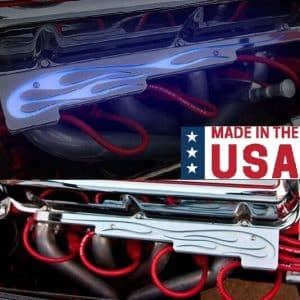 Hot Rod Wire Looms w/ LED Blue Flames Custom V8 - GoodSpeedUSA