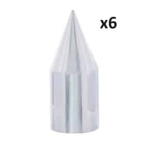 (Set/6) Chrome Spike Lug Nut Covers For 2001-2014 Ford Truck w/ OEM Steel Wheels - GoodSpeedUSA