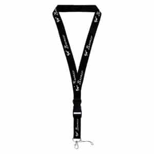 Universal Vintage White Ford Bronco Logo On Black Keychain Lanyard (Licensed) - GoodSpeedUSA