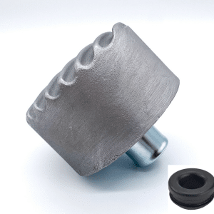 Unpolished Finned Aluminum Push In Valve Cover Breather 1" Neck for 1-1/4" Hole - GoodSpeedUSA