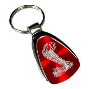 Shelby Cobra Red/Chrome Teardrop Key Fob (Licensed) - GoodSpeedUSA